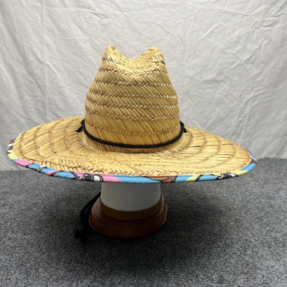 Buc-Ee's Paja Ala Ancha Sol Sombrero Correa Cuello Multicolor Logo Adulto OSFA Foto 4 de 4