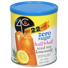 4C Zero Sugar Half & Half Iced Tea/Lemonade Mix 13.9 oz. Canister