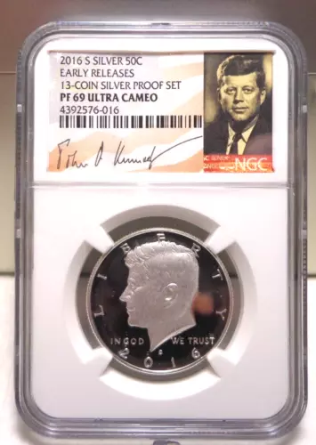 2016 S SILVER Proof Kennedy Half Dollar NGC PF 69 ULTRA CAMEO EARLY RELEASES