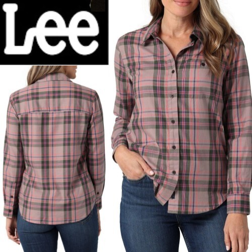 Lee Women's SIZE S All Purpose Long Sleeve Shirt Color: Hunter Forest Plaid NWT - Picture 1 of 12
