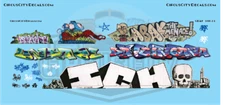 Railroad Graffiti N Scale Decal Set