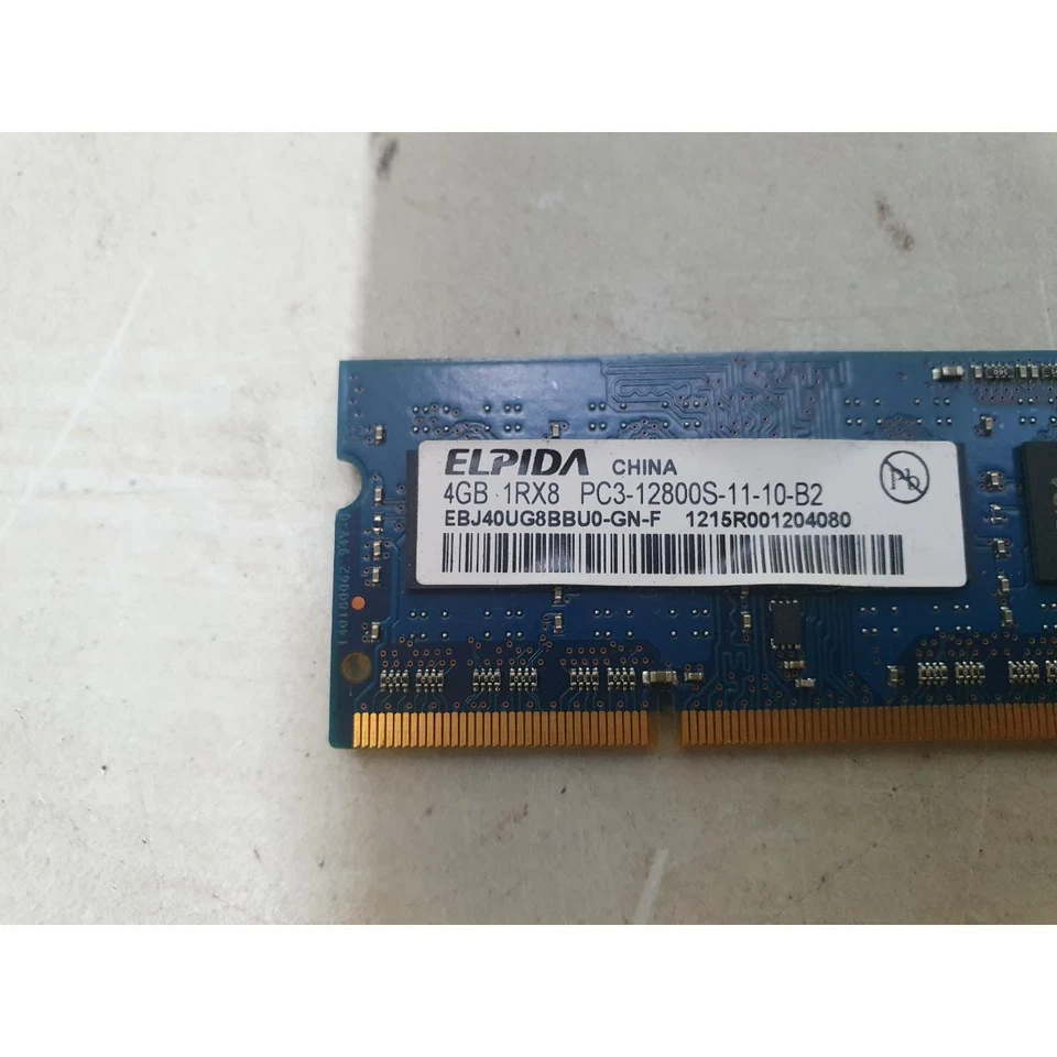 Elpida EBJ40UG8BBU0-GN-F DDR3 SDRAM 2GB PC3-12800S 1Rx8 204-Pin SO-DIMM Non-ECC - Image 2 of 4