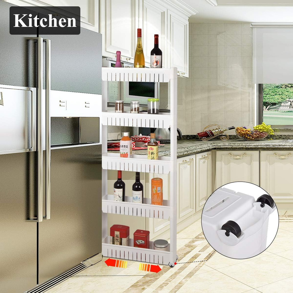 Laundry Room Organizer Mobile Shelving Unit Organizer 4 Large Storage