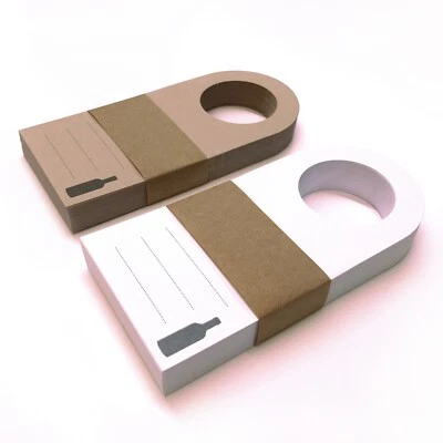 WINE BEVERAGE BOTTLE NECK HANGING CARDS Tags Labels Reserved Table Number Name