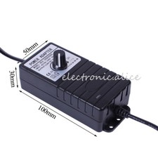 1X Adjustable DC3-24V 2A Adapter Power Supply Motor Speed Controller with EU US