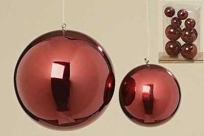 Edelstahl Dekokugel Galaxy Hänger Kugel Set 8 teilig rot D5-8cm, Weihnachtsbaum