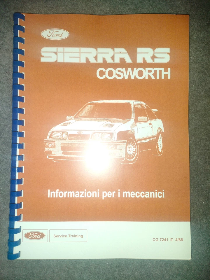 manuale officina Ford Sierra cosworth in lingua italiana - Immagine 3 di 4