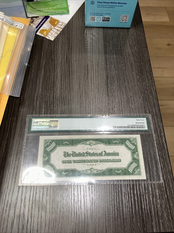 AC 1934 $1000 Cleveland ONE THOUSAND DOLLAR BILL PMG 64   - Image 2 of 2