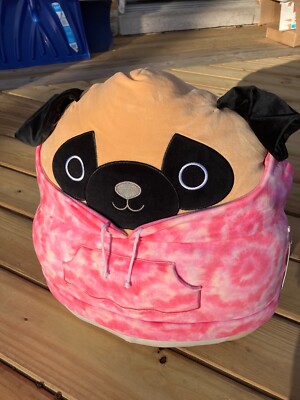 16'' Squishmallows Prince The Pug With Hoodie