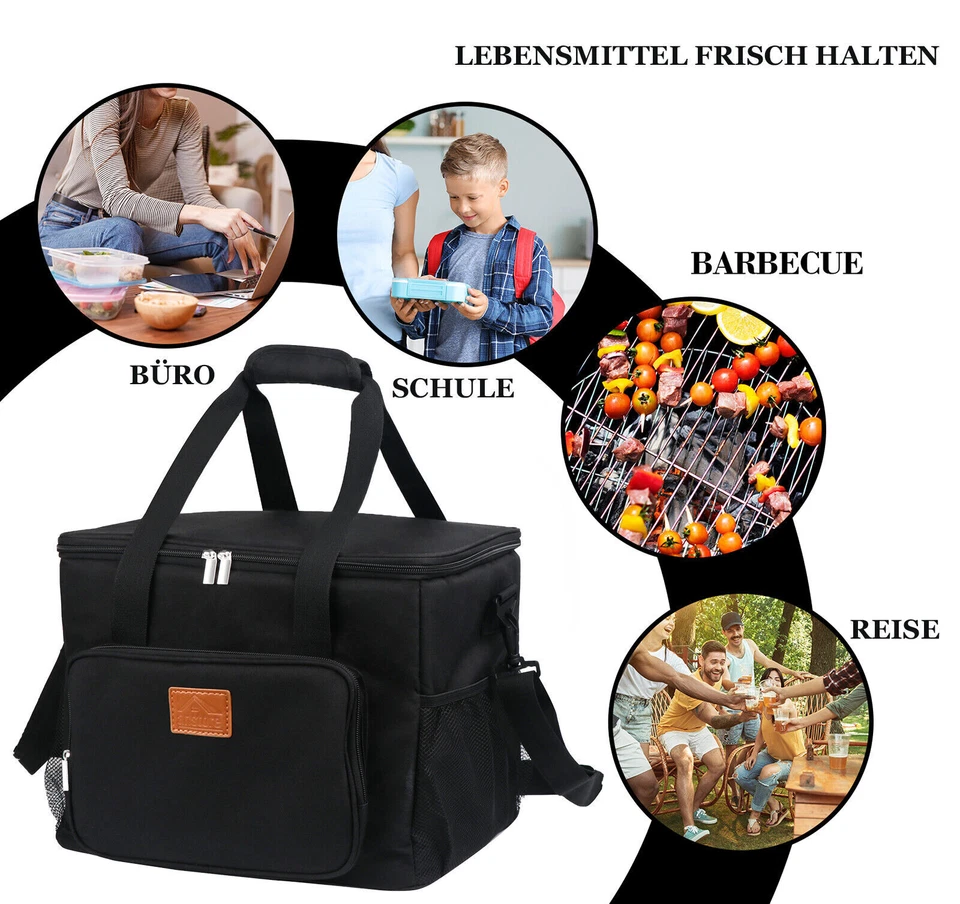 Picknicktasche Kühltasche 15-24L Thermotasche Isoliertasche Getränkekühler NEU - Bild 4 von 4