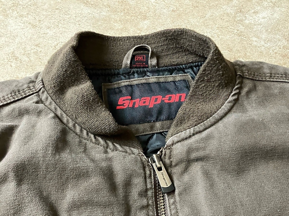 Snap-On Tools Men's Heavyweight Quilted Lined Zip Up Coat Snap-On Tools Men's Heavyweight Quilted Lined Zip Up Coat