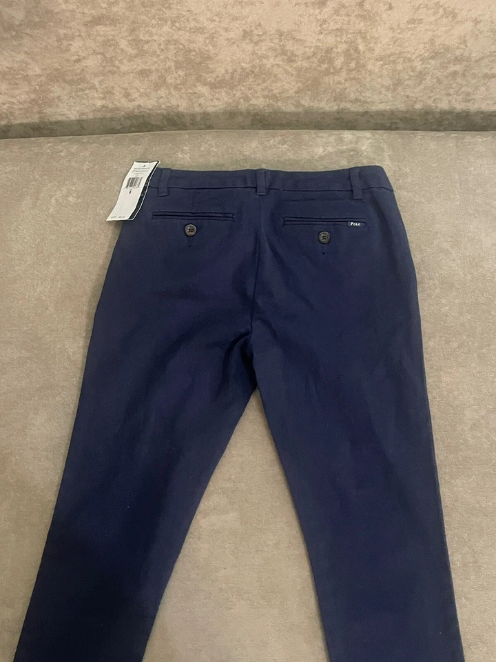 Polo Ralph Lauren Boys Chino Pants Pockets Flat Front New 8 - Image 2 of 2