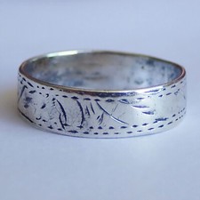 Size 6 Vintage Native American Southwestern Solid STERLING SILVER 925 RING Band