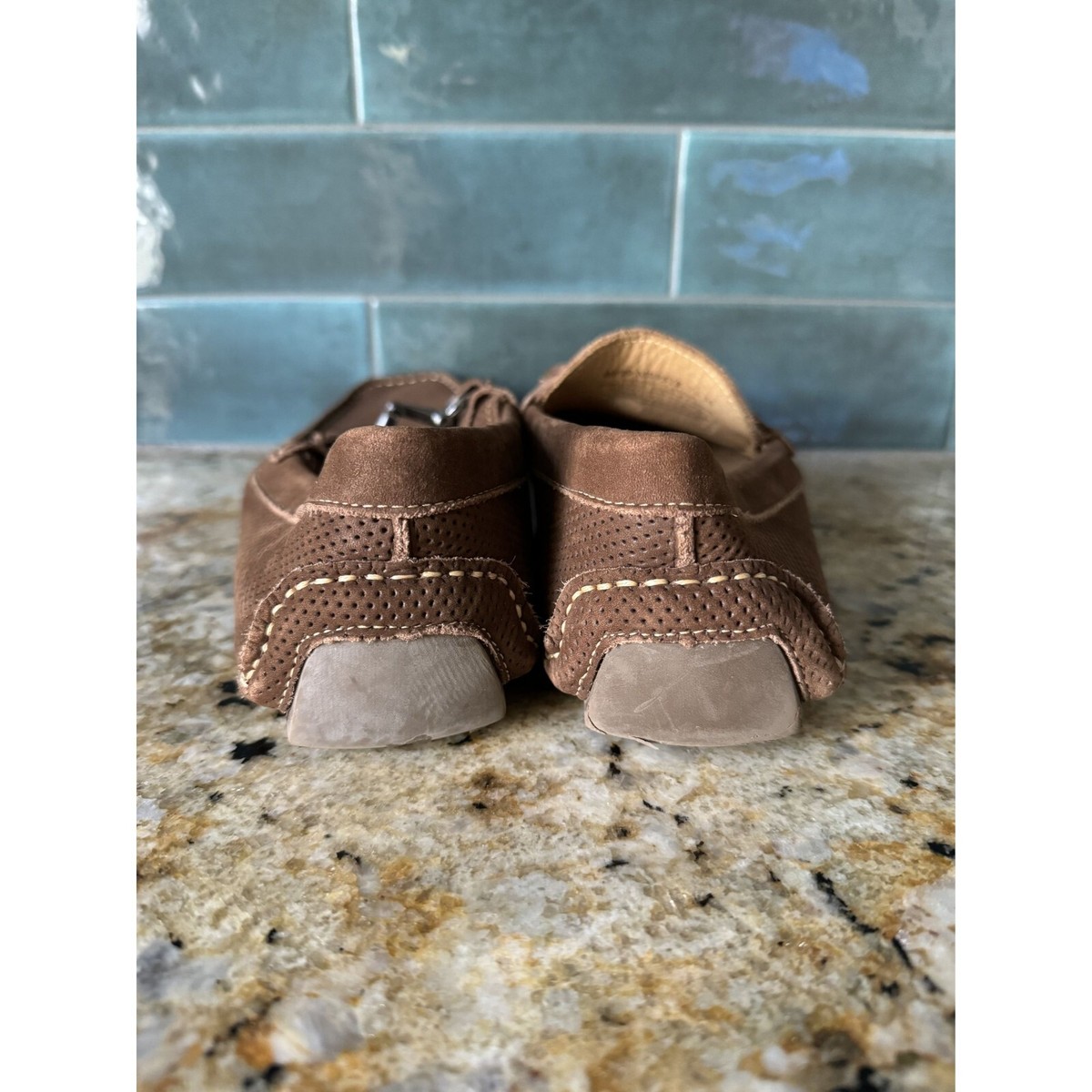 1901 Mens Brown Suede Driving Loafers Size 7.5M Comfort 