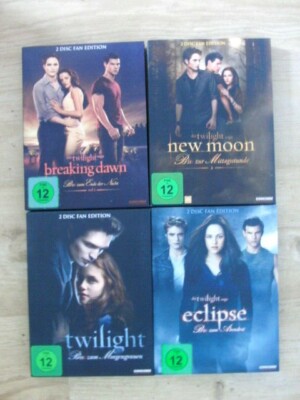 TWILIGHT SAGA Serie ! 9 DVDs Eclipse,Morgengrauen,Breaking dawn,New moon w.NEU