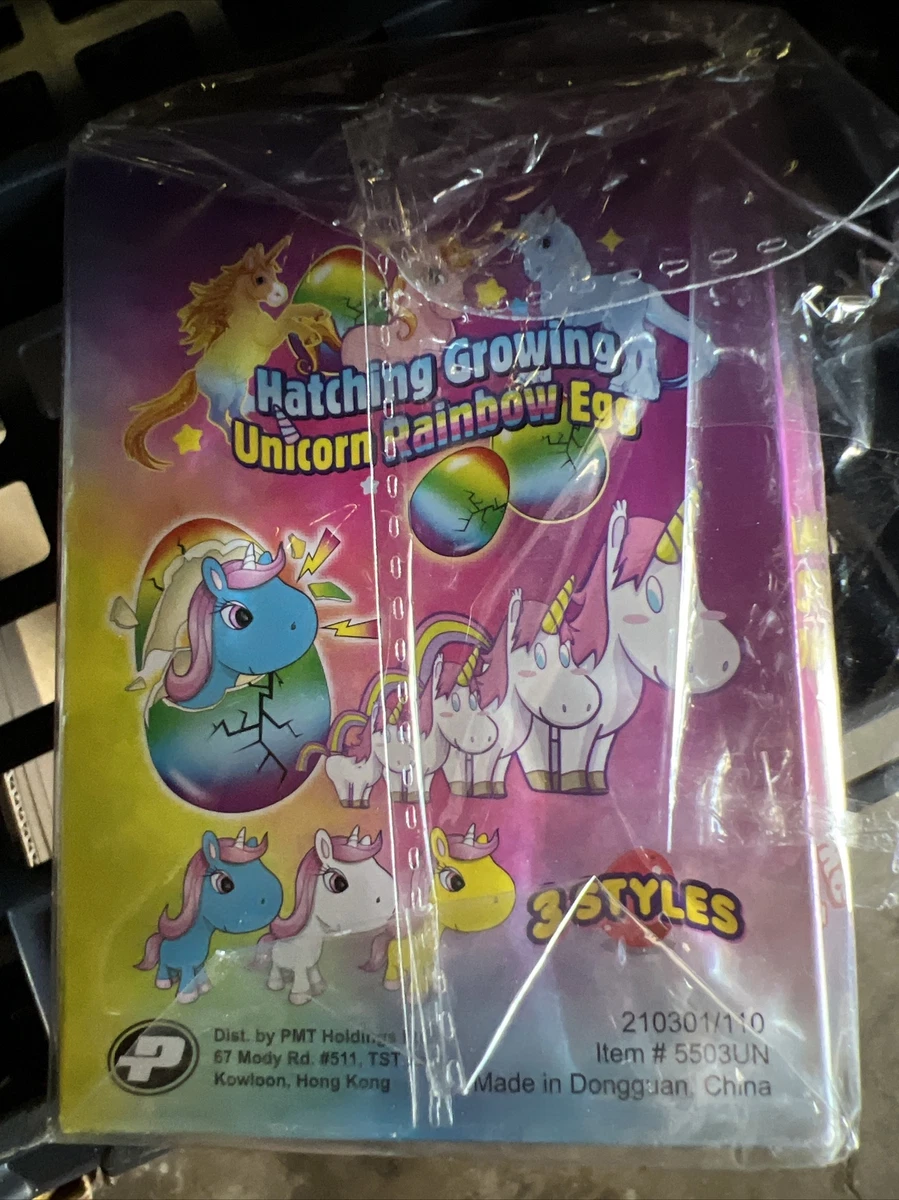 Hatching growing store unicorn rainbow egg