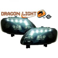 Scheinwerfer Set Passend f&uuml;r VW Touran 03-06 Caddy 04- Schwarz Dragon Lights