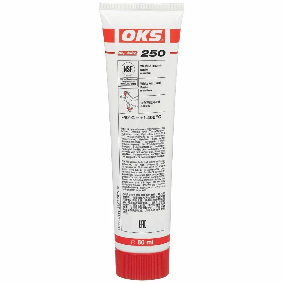 OKS 250, Weiße Allroundpaste,metallfrei in der 80ml-Tube, NSF H2