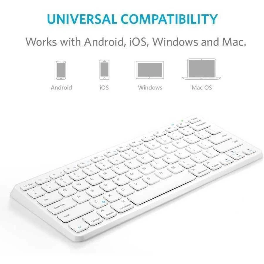 Anker A7726 Bluetooth Keyboard Ultra Slim iOS Android Windows Phone Tablet PC - Image 2 of 4