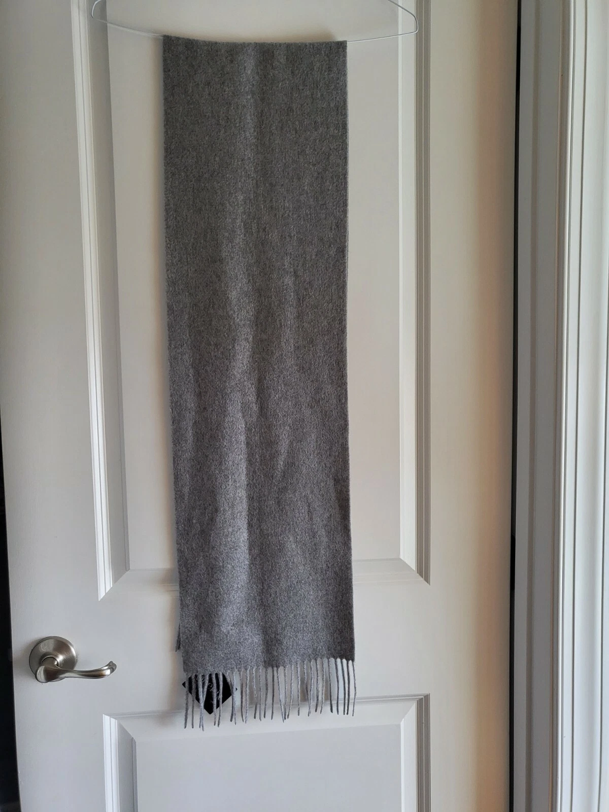 Unisex 100% Cashmere Scarf Solid Gray