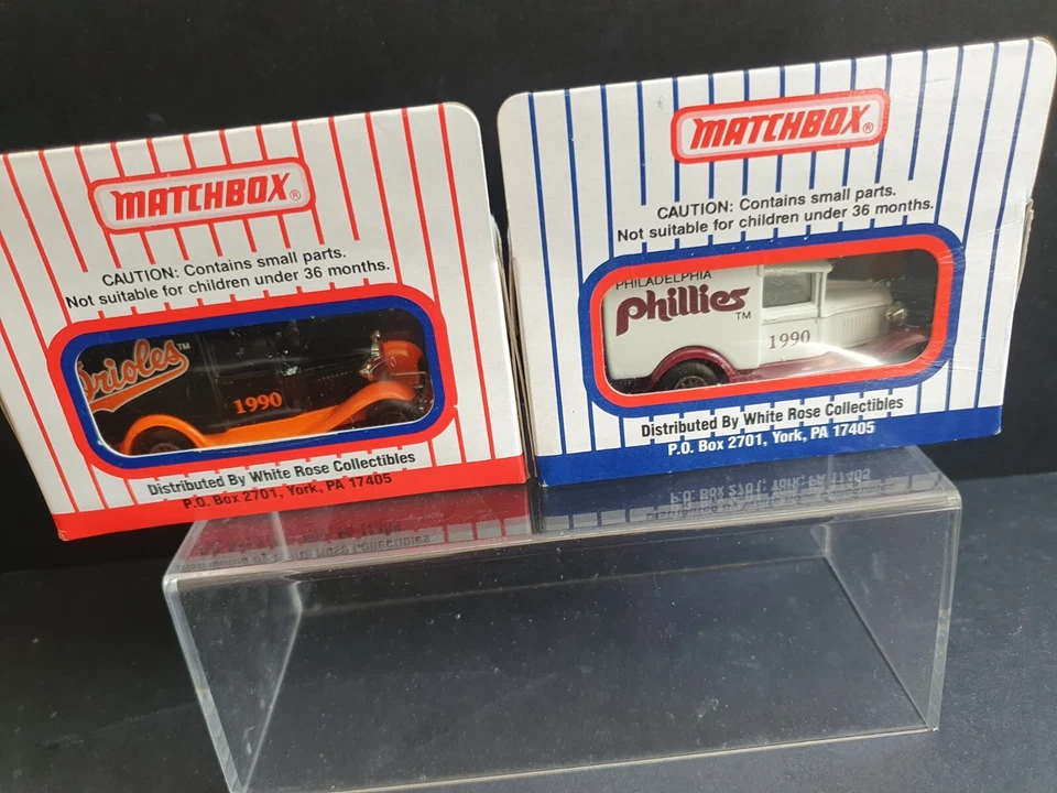 MATCHBOX MLB-90-1/22  BALTIMORE ORIOLES + PHILLIES  x 2 FACTORY SEALED BOXED - Image 4 of 4