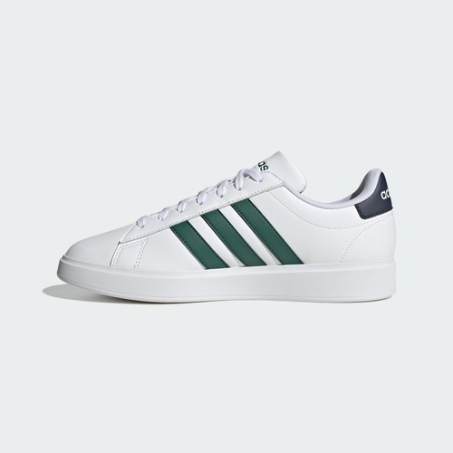 adidas Men's Grand Court 2.0 Sneaker, White/Collegiate Green/Shadow Navy, 10.5 - Picture 3 of 7