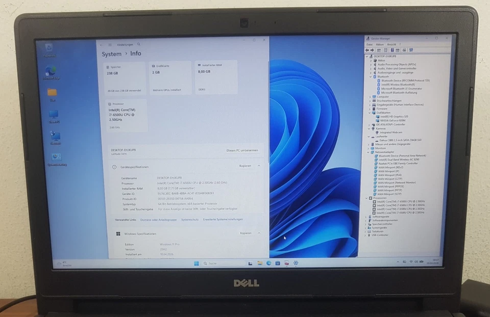 Dell Latitude 3470 · i7-6500U · 8GB · 256GB, Foto 3 von 5