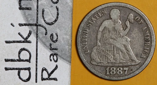 1887-S Seated Liberty Dime — photo from the most recent tracked eBay sale