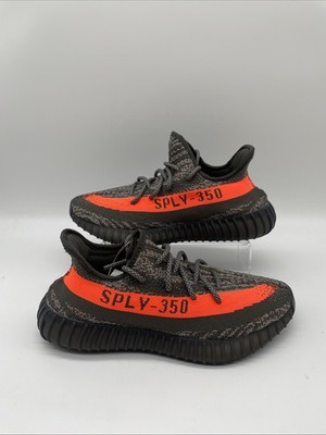 Adidas Yeezy Boost 350 V2 Sneaker Carbon Grey Orange UK 7,5 EU 41 1/3 NEU