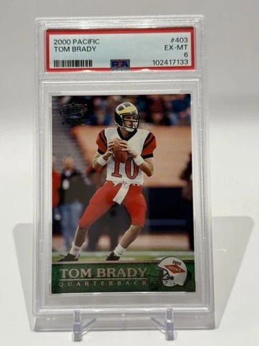 2000 Pacific Tom Brady Rookie Card #403 PSA 6 Patriots Legend