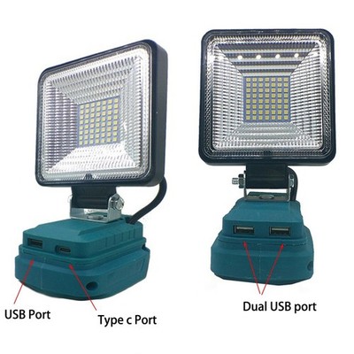 Tragbare LED Arbeitsleuchte Kabellos 56 LEDs für 18 Volt Akku Elektrowerkzeug C