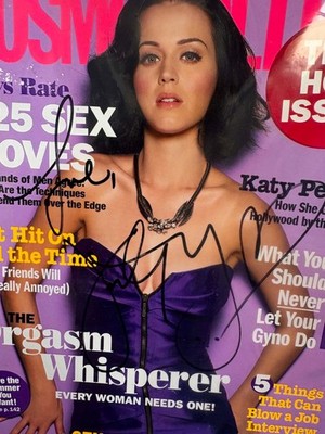 KATY PERRY autographed SIGNED Auto COSMOPOLITIN magazine