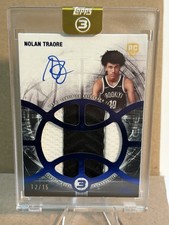2025-26 Topps 3 Nolan Traore RC 12/15 Relic Auto Prime Patch PW RPA Sealed Nets