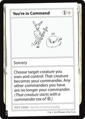1x You're In Command (No PW Symbol) NM-Mint, English Playtest Cards MTG Magic