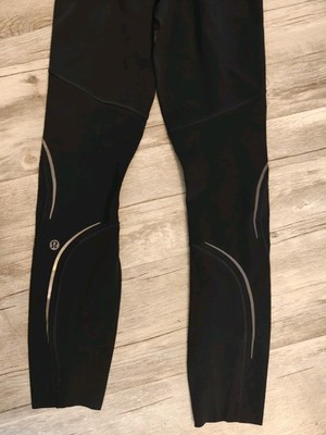 NWOT Lululemon Base Pace High-Rise Reflective Leggings 23'' Black SZ 0