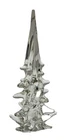 Vintage Murano Style Glass Clear Crystal Christmas Tree MCM Large 12"