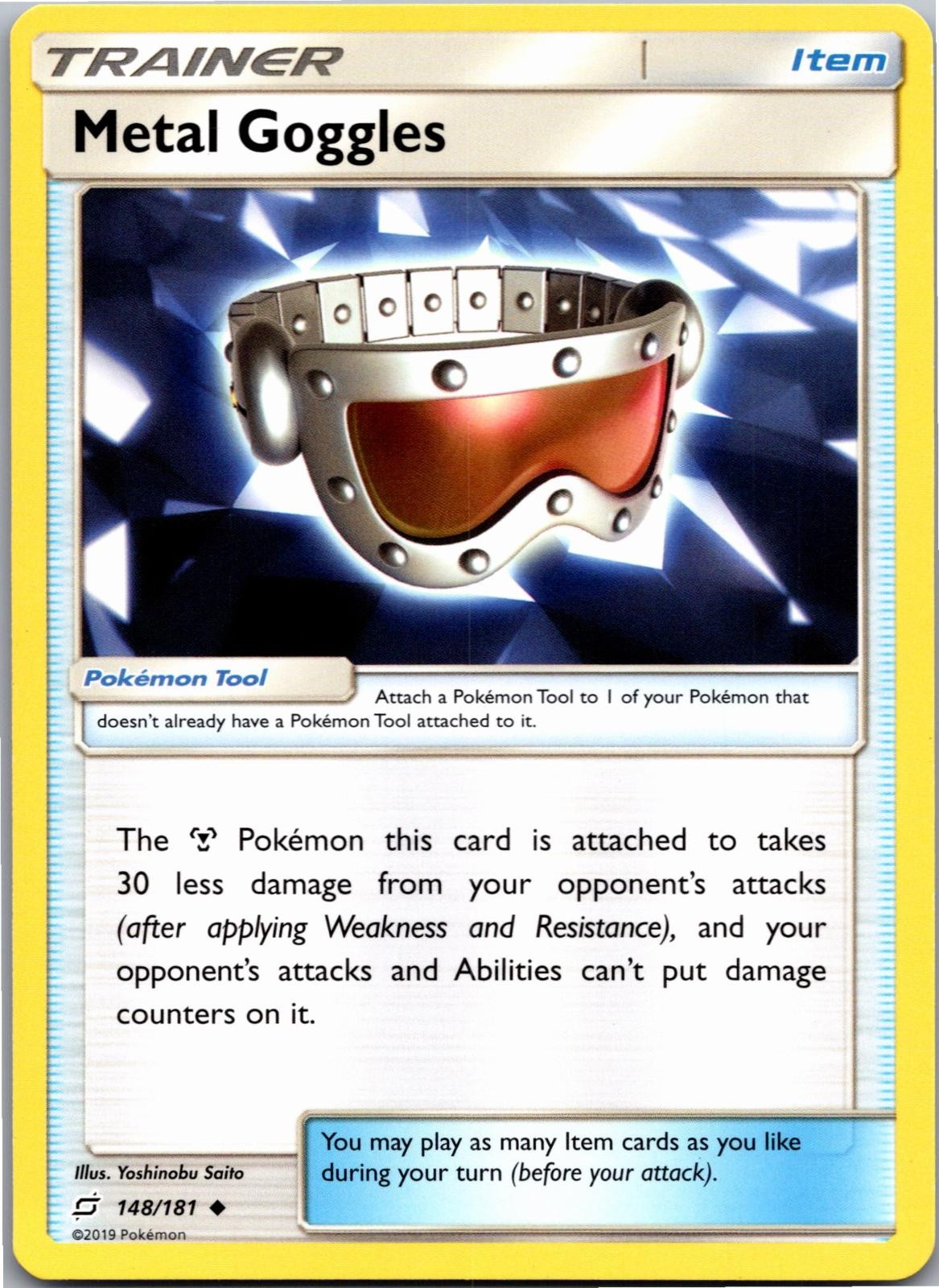 Metal Goggles 148/181 Uncommon Team Up Pokemon Near Mint