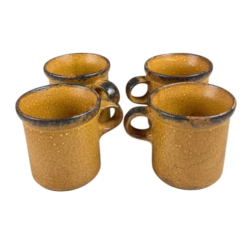Vintage McCoy Pottery #1412 Canyon Mesa Coffee Cups – Set of 4