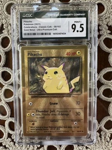 2021 Celebrations UPC - Classic Coll. GOLD METAL Pikachu #58/102 CGC 9.5