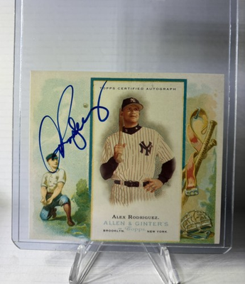 #ad 2006 Topps Allen Ginter Boxloader Auto Alex Rodriguez N43A AR Hand Numbered 9 10 $2495.95