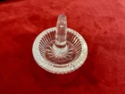 VTG WATERFORD SIGNED ETCHED HM IRELAND RND 3” CRYSTAL RING HOLDR TRINKET DISH #2