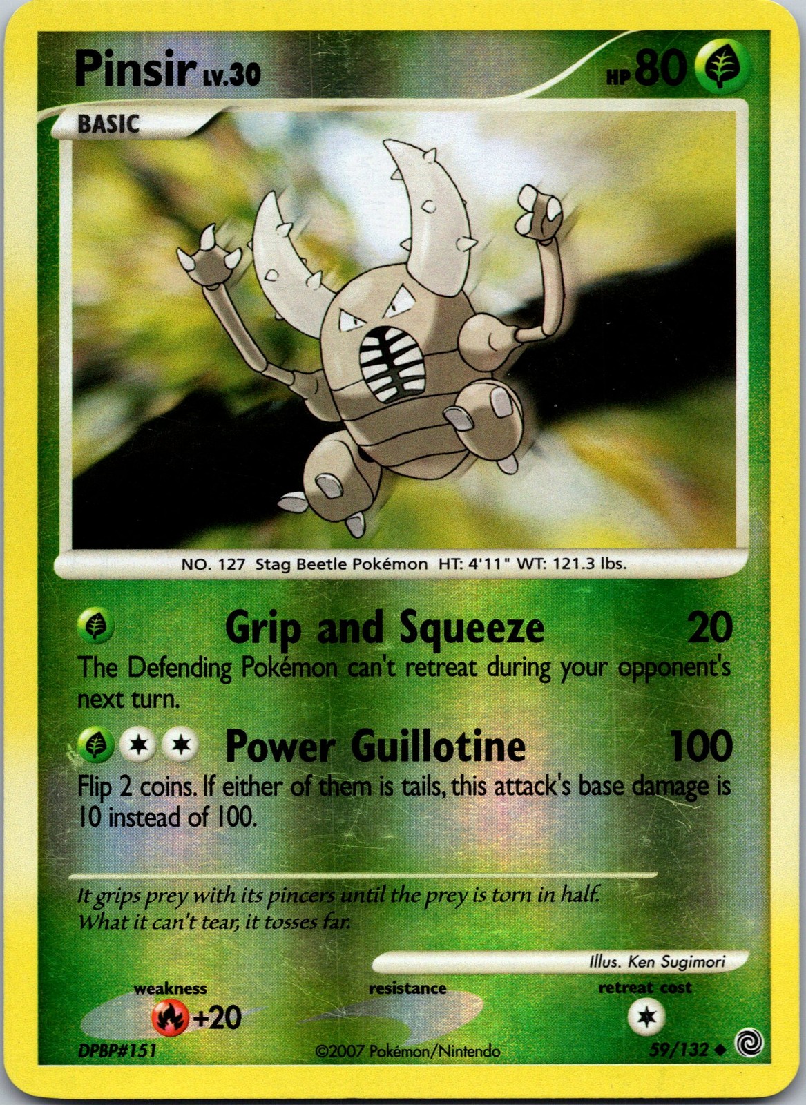 Pinsir 59/132 Secret Wonders Reverse Holo LP Pokemon TCG