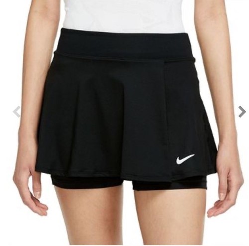 $60 Nike Women’s Court Dri-FIT Victory Flouncy Tennis Skirt Skort-Black-Small