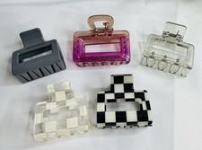 Set of 5 Medium Sized Different Colored Claw Clips Hair Accessories