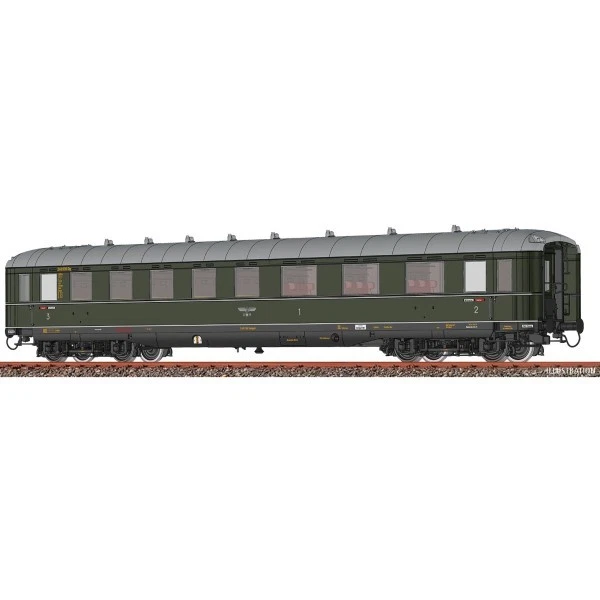Brawa 51028 H0 Personenwagen ABC4ü, DRG, Ep.II, mit Beleuchtung H0 + Neu