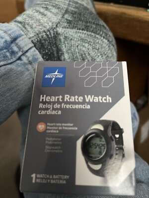 MEDLINE Heart Rate Watch Monitor Pedometer Stopwatch Battery NEW in Original Box