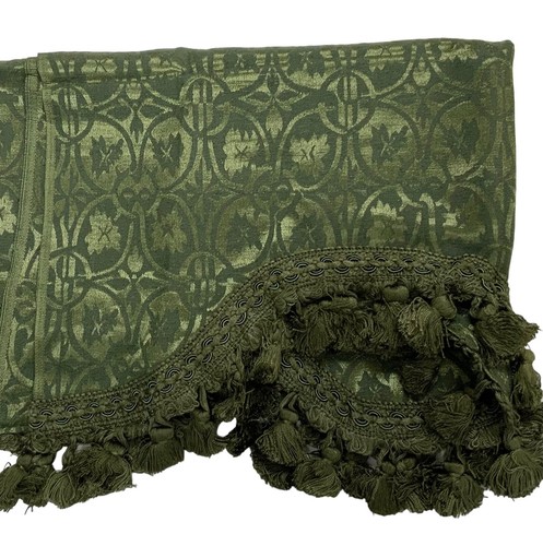 Vintage Lorraine Home Fashions Evergreen Ball Fringe Valance 60”x16” Open Box - Picture 3 of 3