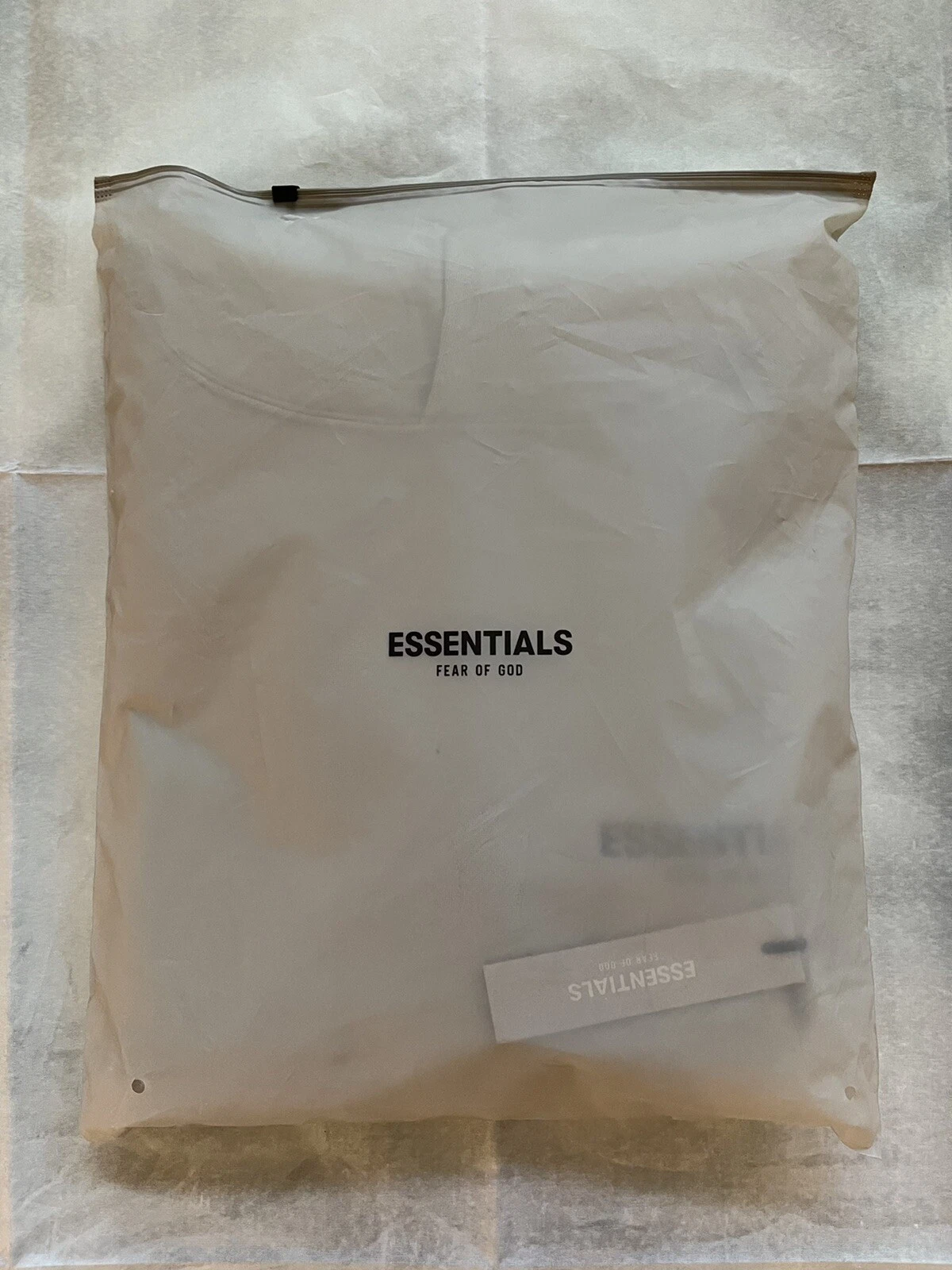 Felpa con cappuccio pullover logo Fear of God Essentials in calcestruzzo da uomo taglia XX Large 2XL