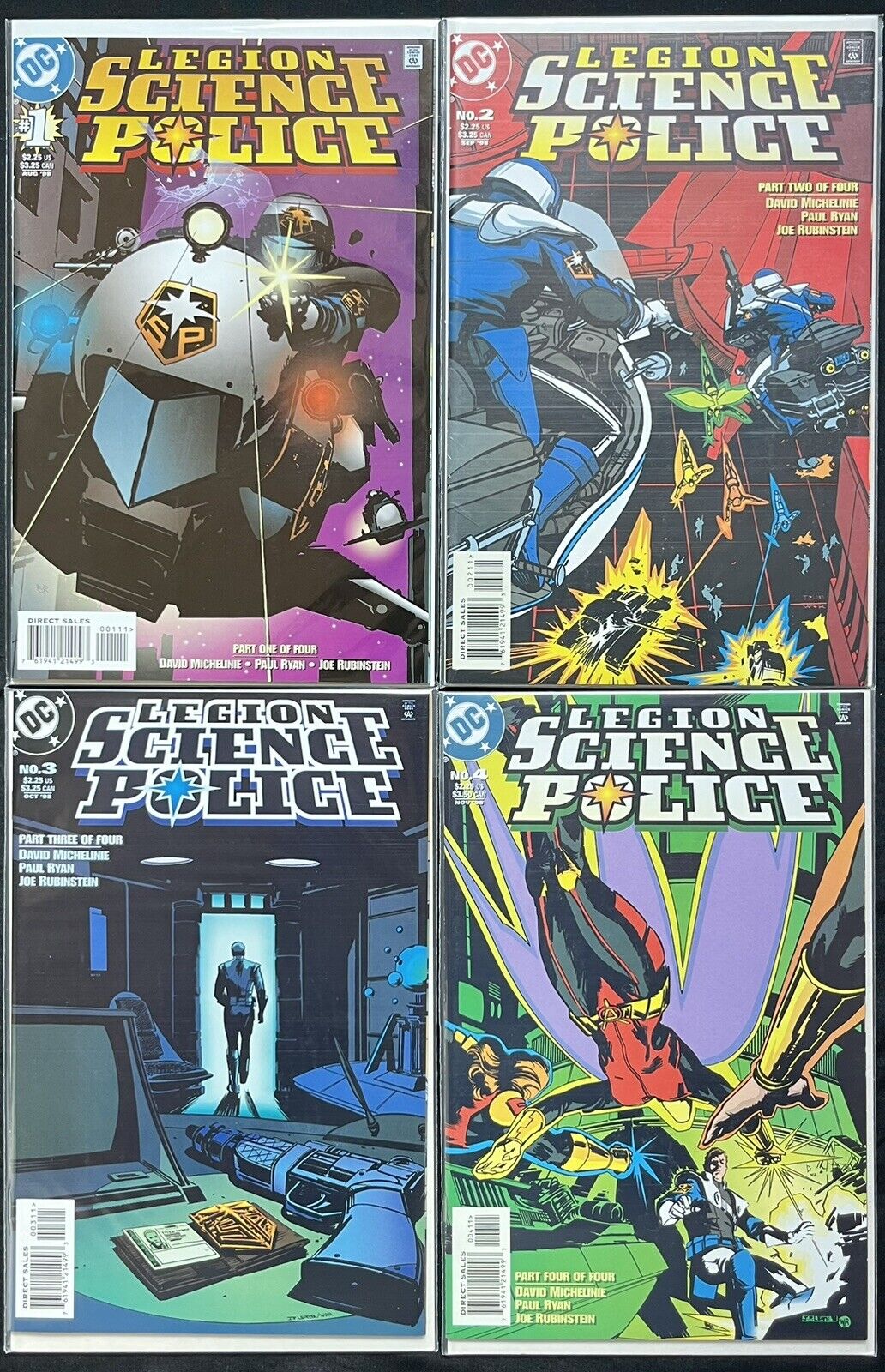 Legion: Science Police #1-4 (DC 1998) ~ comic lot / complete mini-series ~ NM