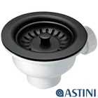 Astini, RAK, Rangemaster, Caple 90mm Black Kitchen Sink Basket Strainer Waste